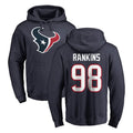H.Texans #98 Sheldon Rankins Player Navy Pro Line Pullover Hoodie Limited Game ROCER Stitched Jerseys