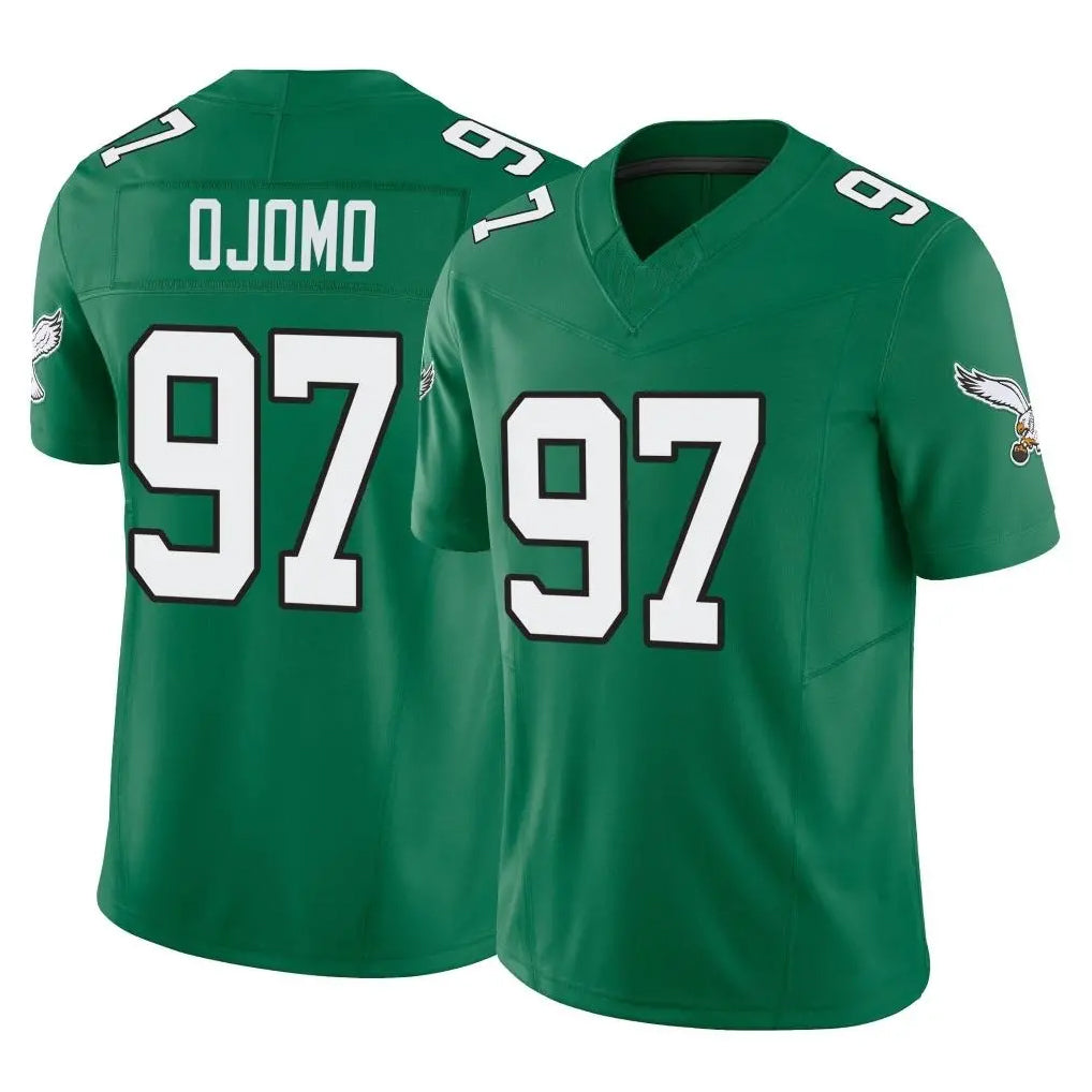 P.Eagles #97 Moro Ojomo Player Green Kelly Alternate Vapor F.U.S.E. Home Game ROCER Stitched Jerseys