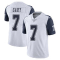 D.Cowboys #7 Rashan Gary Player White-Navy Limited Color Rush Vapor Untouchable Home Game ROCER Stitched Jerseys