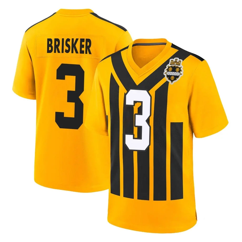 P.Steelers #3 Jaquan Brisker Player Gold Limited 1933 Throwback Home Game ROCER Stitched Jerseys