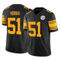 P.Steelers #51 Nick Herbig Player Black Limited 2nd Alternate Vapor F.U.S.E. Home Game ROCER Stitched Jerseys