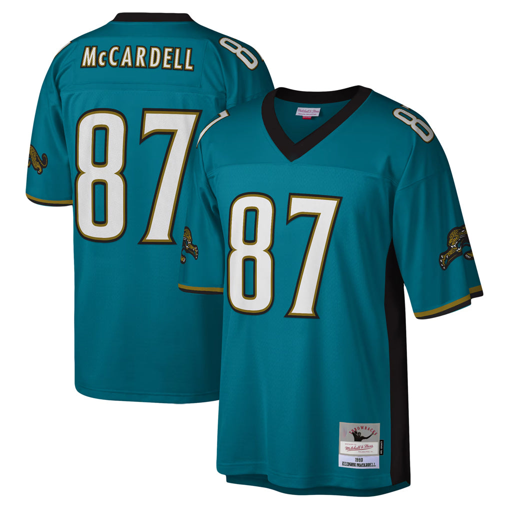 J.Jaguars #87 Keenan McCardell?Player Teal Mitchell & Ness Legacy Home Game ROCER Stitched Jerseys