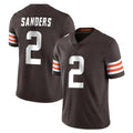 C.Browns #2 Shedeur Sanders Player Brown Color Vapor Untouchable Limited Home Game ROCER Stitched Jerseys