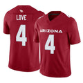 A.Cardinals #4 Jeremiyah Love Player Cardinal Vapor F.U.S.E. Limited Home Game ROCER Stitched Jerseys