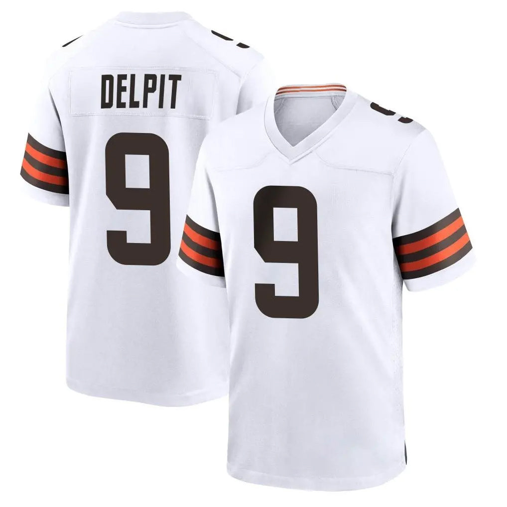 C.Browns #9 Grant Delpit Player White Home Game ROCER Stitched Jerseys