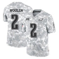 P.Eagles #2 Riq Woolen Player Arctic Camo Salute to Service Limited Game ROCER Stitched Jerseys