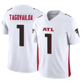 A.Falcons #1 Tua Tagovailoa Player White Vapor F.U.S.E. Limited Home Game ROCER Stitched Jerseys