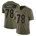 C.Bengals #78 Anthony Munoz Player Olive Salute to Service Limited Home Game ROCER Stitched Jerseys