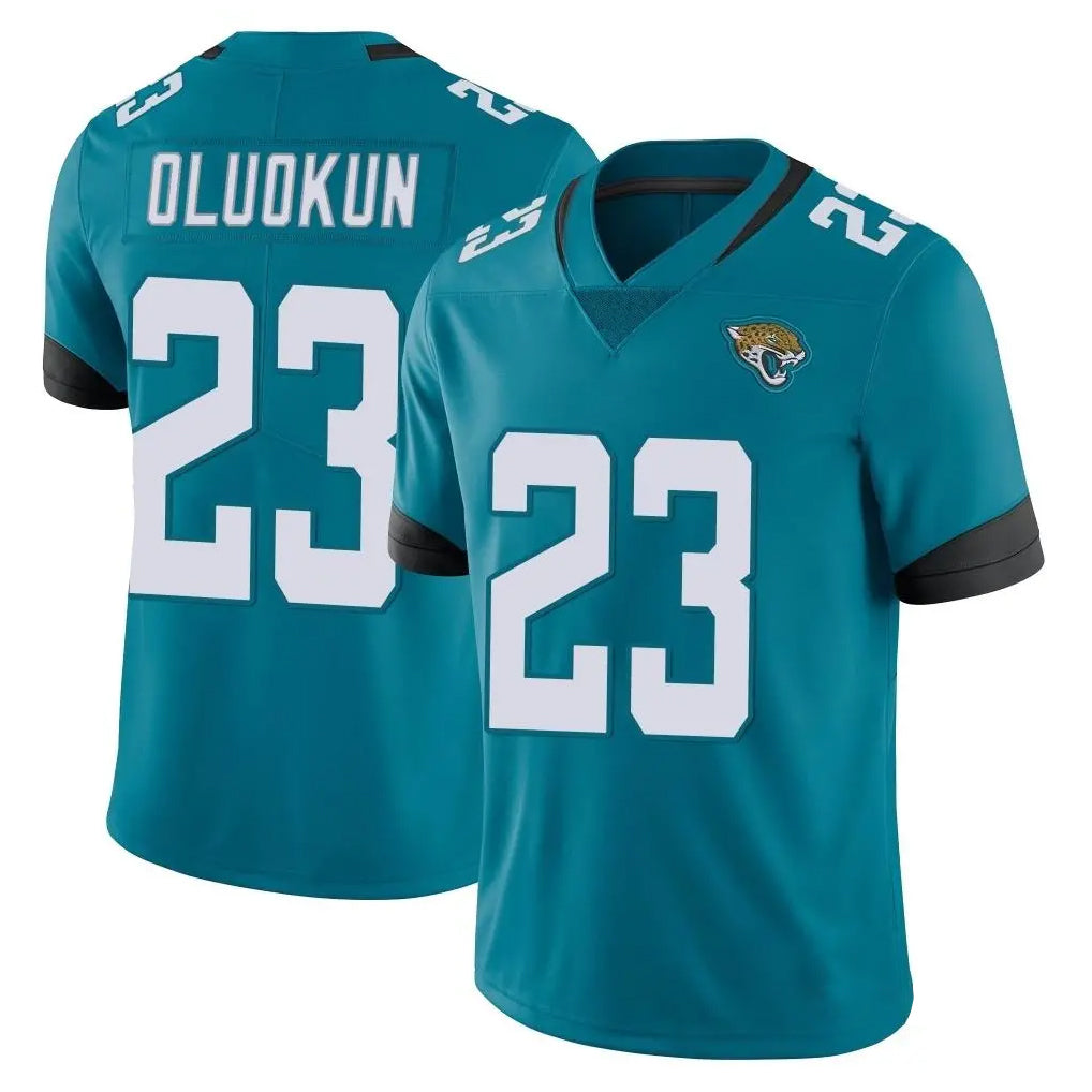 J.Jaguars #23 Foyesade Oluokun Player Teal Vapor Untouchable Limited Home Game ROCER Stitched Jerseys