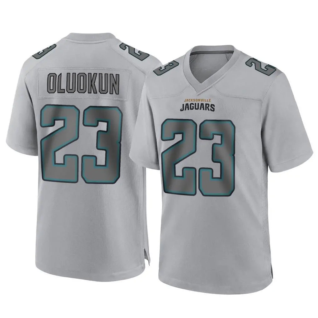 J.Jaguars #23 Foyesade Oluokun Player Gray Atmosphere Fashion Home Game ROCER Stitched Jerseys