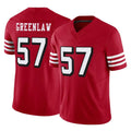 SF.49ers #57 Dre Greenlaw Player Red Limited Alternate Vapor F.U.S.E. Home Game ROCER Stitched Jerseys