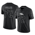 D.Broncos #72 Garett Bolles Player Black Reflective Limited ROCER Stitched Jerseys