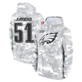 P.Eagles #51 Cam Jurgens Player Arctic Camo Salute to Service Pullover Hoodies Limited Game ROCER Stitched Jerseys