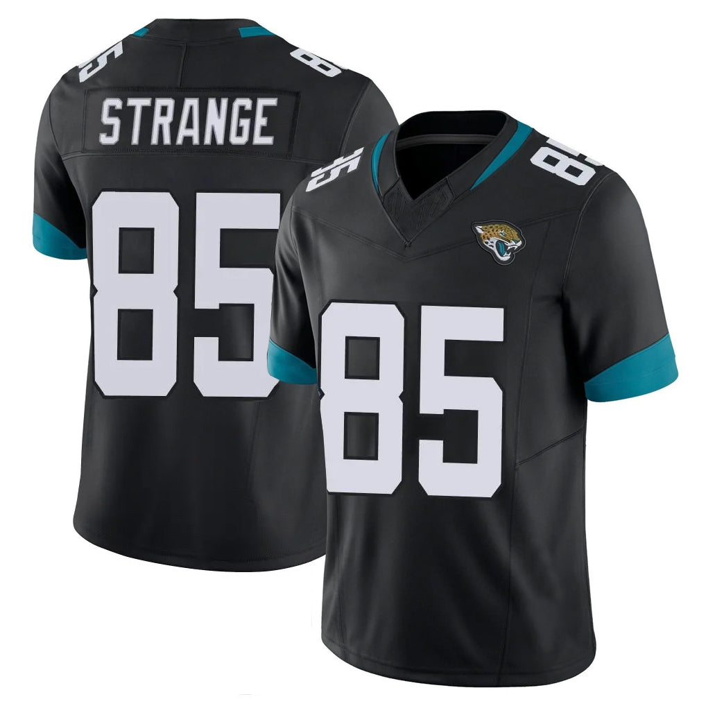 J.Jaguars #85 Brenton Strange Player Black Vapor F.U.S.E. Limited Home Game ROCER Stitched Jerseys