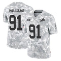 D.Lions #91 Tyleik Williams Player Arctic Camo Salute To Service Limited ROCER Stitched Jerseys