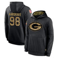 GB.Packers #98 Javon Hargrave Player Black Salute to Service Hoodies Limited Game ROCER Stitched Jerseys