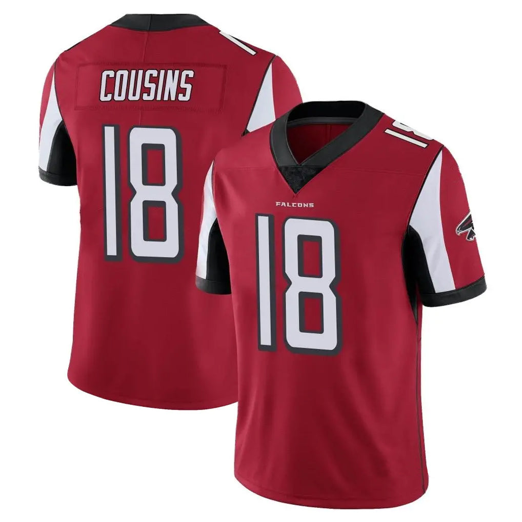 A.Falcons #18 Kirk Cousins Player Red Color Vapor Untouchable Limited Home Game ROCER Stitched Jerseys