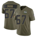 S.Seahawks #67 Charles Cross Player Olive 2025 Salute To Service Limited Home Game ROCER Stitched Jerseys