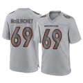 D.Broncos #69 Mike McGlinchey Player Gray Atmosphere Fashion Limited Game ROCER Stitched Jerseys