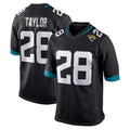J.Jaguars #28 Fred Taylor Player Black Home Game ROCER Stitched Jerseys
