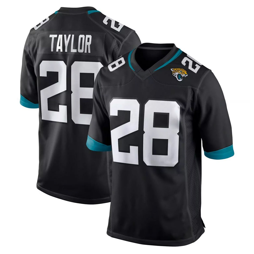 J.Jaguars #28 Fred Taylor Player Black Home Game ROCER Stitched Jerseys