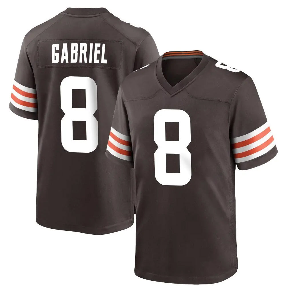 C.Browns #8 Dillon Gabriel Player Brown Home Game ROCER Stitched Jerseys