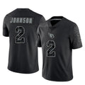 A.Cardinals #2 Will Johnson Player Black RFLCTV Limited Home Game ROCER Stitched Jerseys
