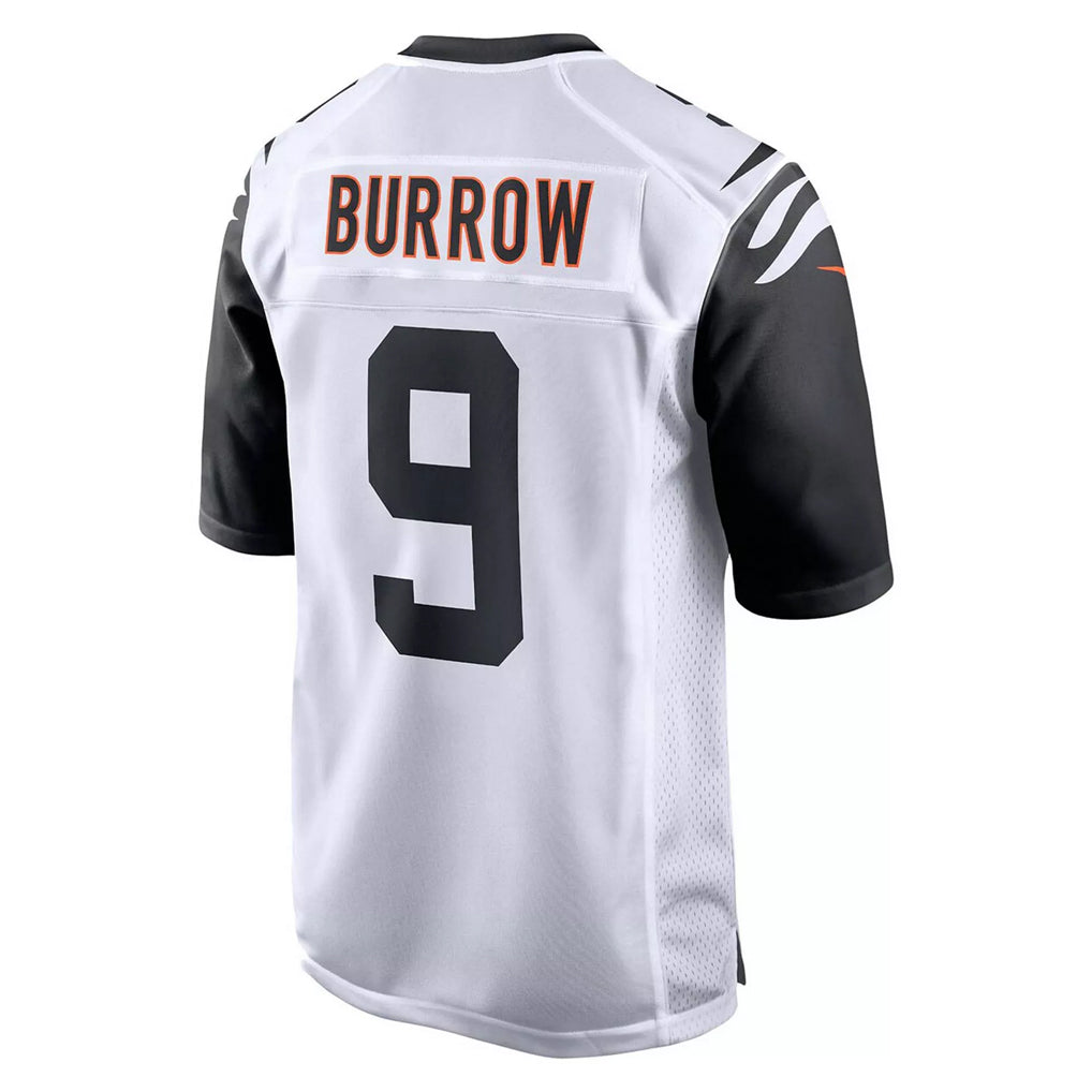 C.Bengals #9 Joe Burrow Player White Alternate Home Game ROCER Stitched Jerseys