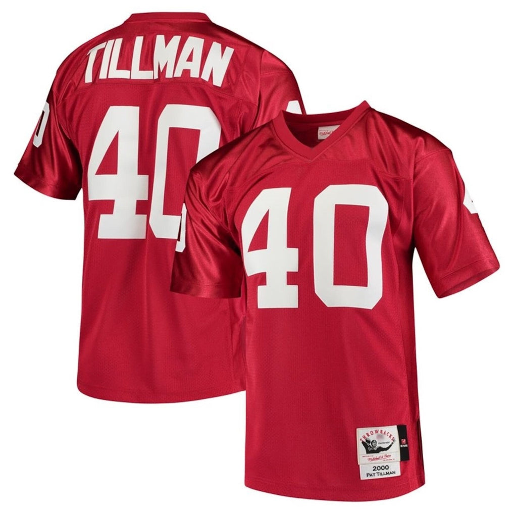 A.Cardinals #40 Pat Tillman Player Red Mitchell & Ness Cardinal Legacy Replica ROCER Stitched Jerseys