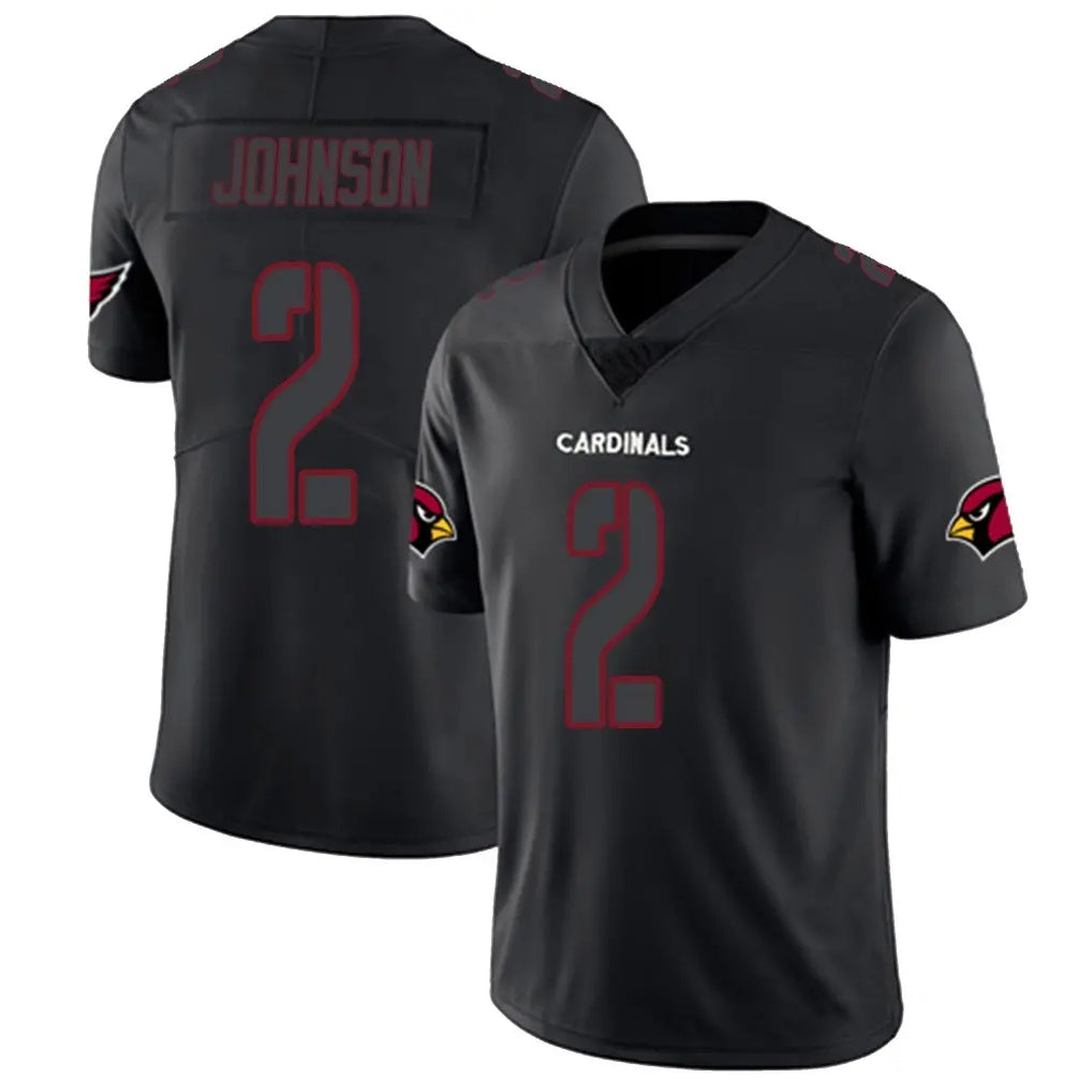 A.Cardinals #2 Will Johnson Player Black Impact Limited Home Game ROCER Stitched Jerseys