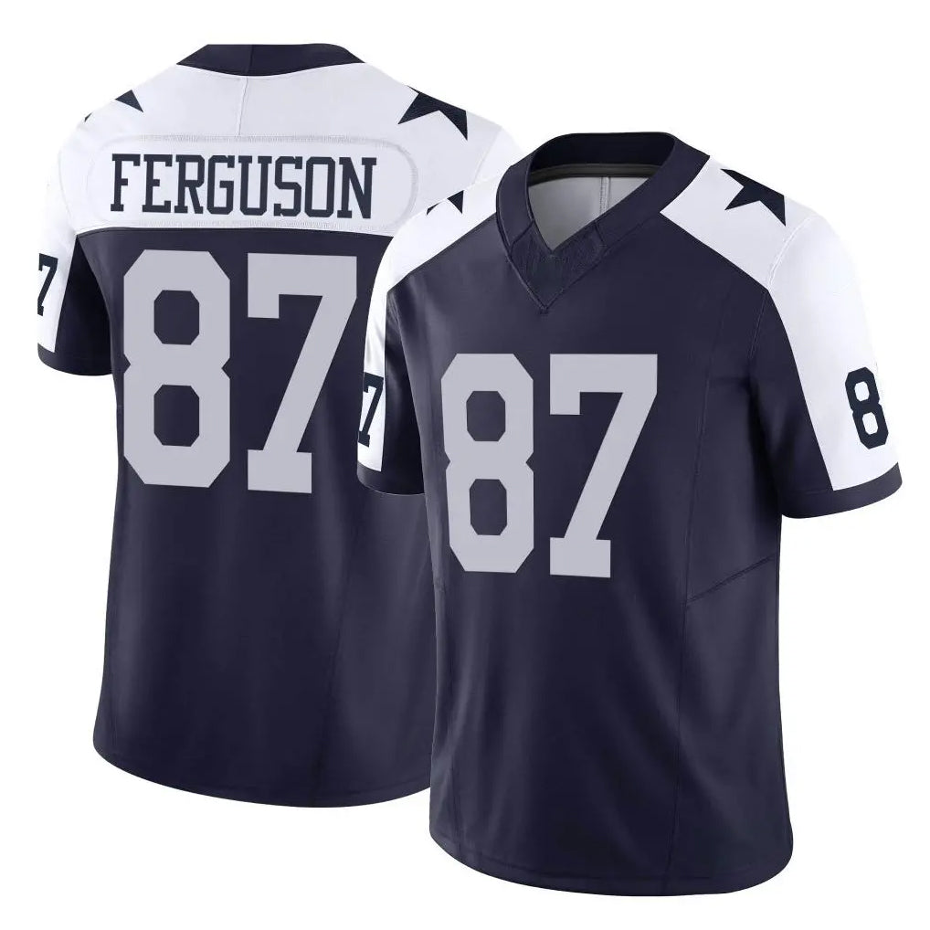 D.Cowboys #87 Jake Ferguson Player Navy-White Limited Alternate Vapor F.U.S.E. Home Game ROCER Stitched Jerseys