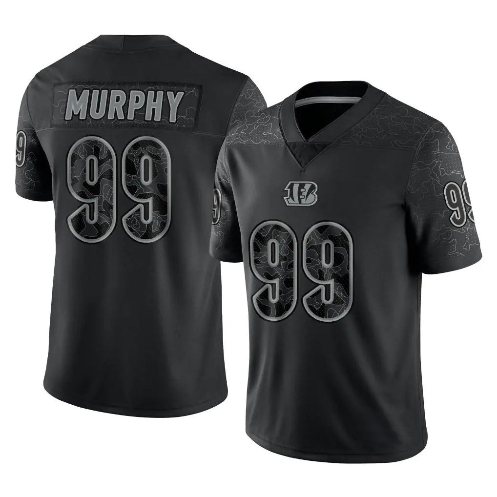 C.Bengals #99 Myles Murphy Player Black Reflective Limited Game ROCER Stitched Jerseys