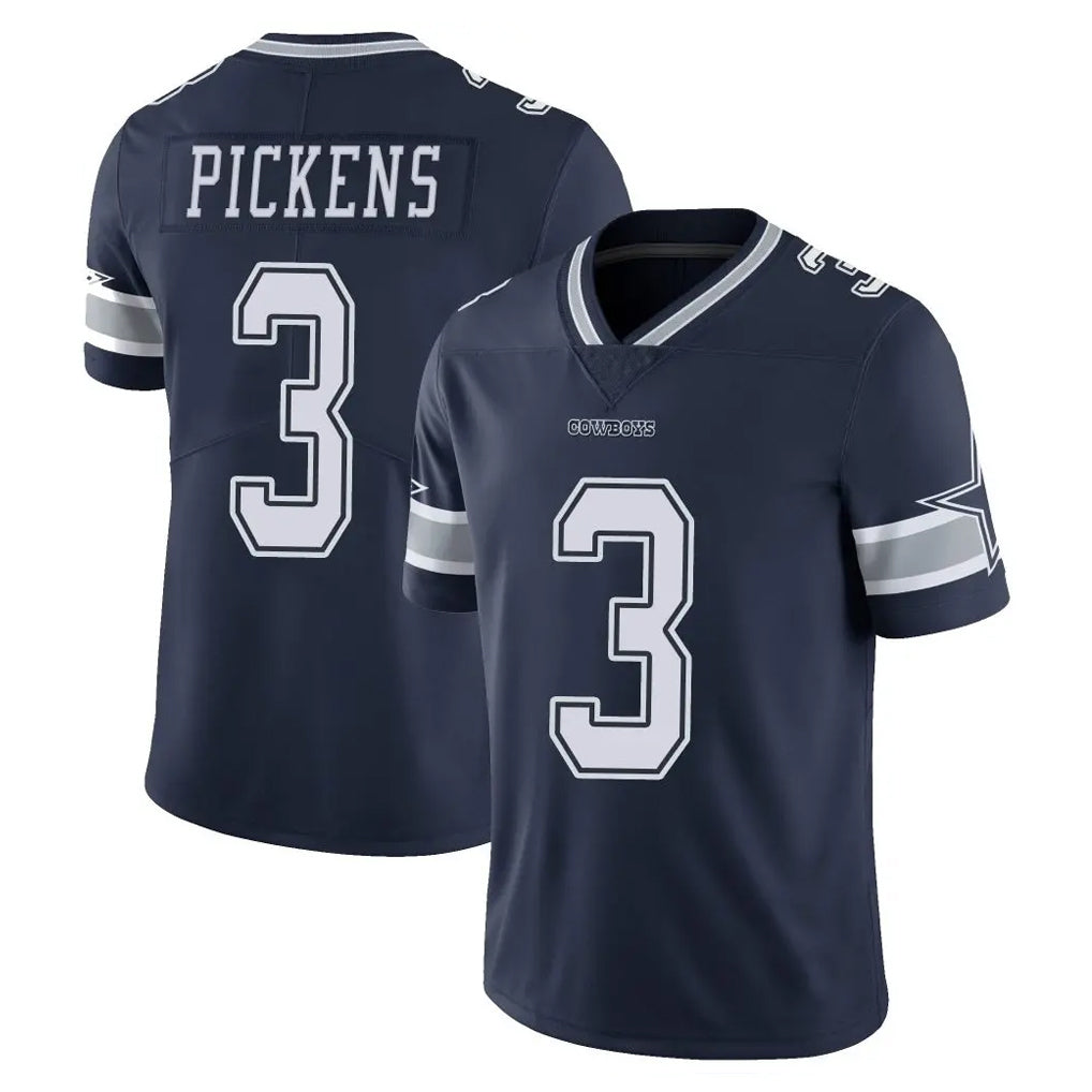 D.Cowboys #3 George Pickens Player Navy Vapor Untouchable Limited Home Game ROCER Stitched Jerseys
