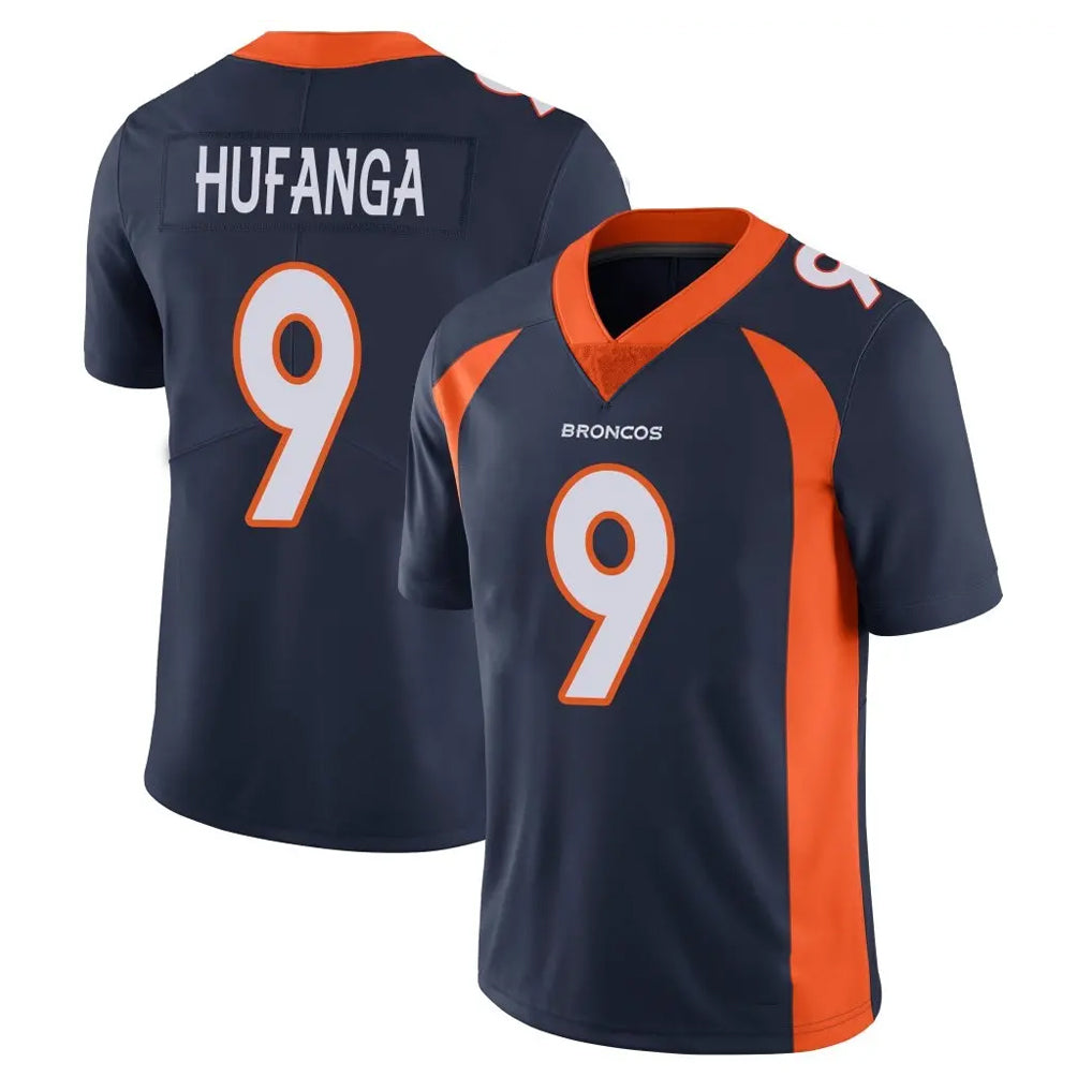 D.Broncos #9 Talanoa Hufanga Player Navy Vapor Untouchable Limited Game ROCER Stitched Jerseys