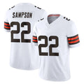 C.Browns #22 Dylan Sampson Player White Vapor F.U.S.E. Limited Home Game ROCER Stitched Jerseys