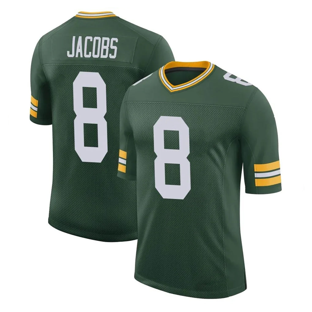 GB.Packers #8 Josh Jacobs Player Green Limited Classic Home Game ROCER Stitched Jerseys