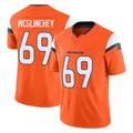 D.Broncos #69 Mike McGlinchey Player Orange Vapor F.U.S.E. Limited Home Game ROCER Stitched Jerseys