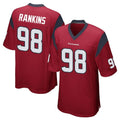 H.Texans #98 Sheldon Rankins Player Red Home Game ROCER Stitched Jerseys