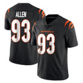 C.Bengals #93 Jonathan Allen Player Black Vapor Untouchable Limited Home Game ROCER Stitched Jerseys