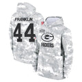 GB.Packers #44 Zaire Franklin Player Arctic Camo Salute to Service Hoodies Limited Game ROCER Stitched Jerseys