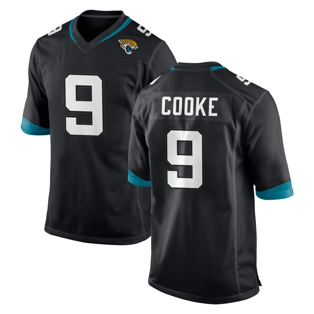 J.Jaguars #9 Logan Cooke Player Black Home Game ROCER Stitched Jerseys