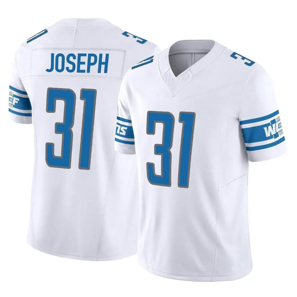 D.Lions #31 Kerby Joseph Player White Vapor F.U.S.E. Limited Home Game ROCER Stitched Jerseys