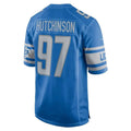 D.Lions #97 Aidan Hutchinson Player Blue Home Game ROCER Stitched Jerseys