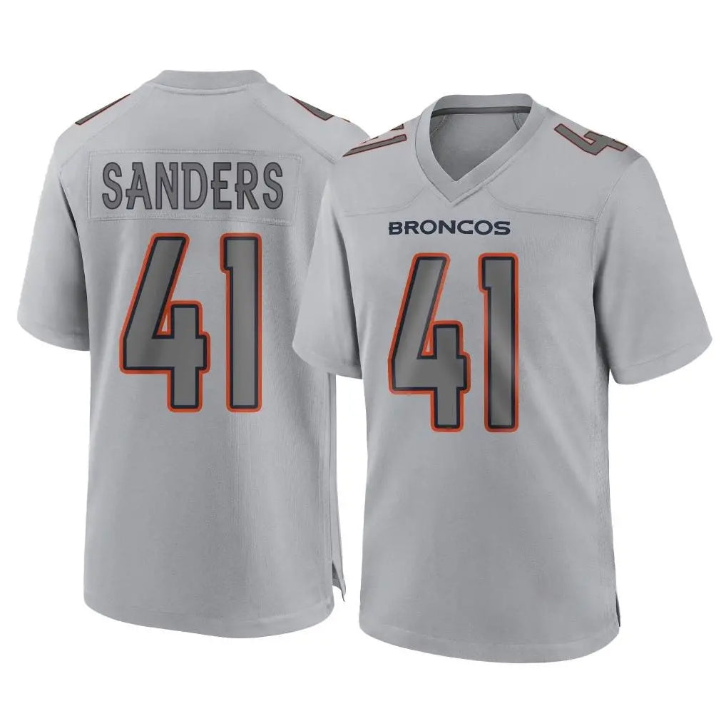D.Broncos #41 Drew Sanders Player Gray Atmosphere Fashion Limited Game Ddoa Stitched Jerseys