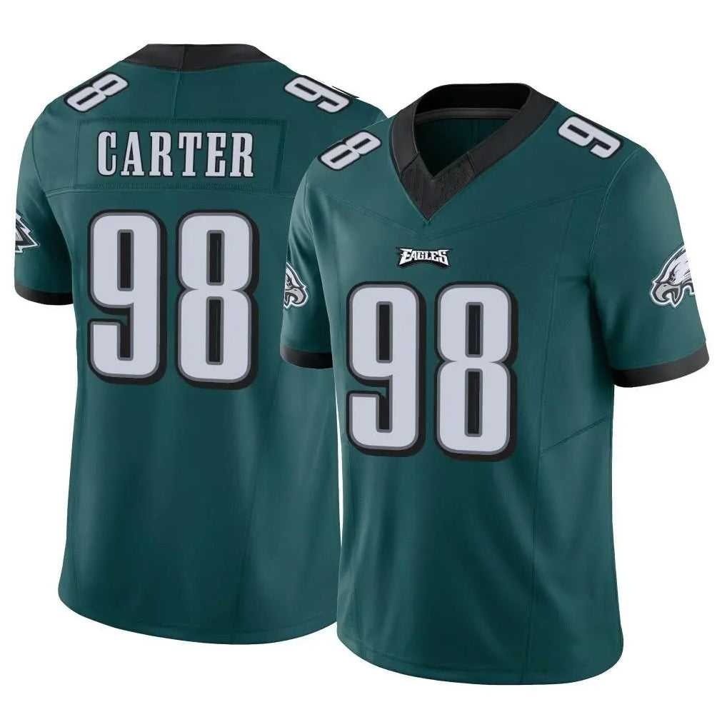P.Eagles #98 Jalen Carter Player Team Color Green Limited Vapor F.U.S.E. Home Game ROCER Stitched Jerseys