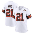 C.Browns #21 Denzel Ward Player White Alternate Home Game ROCER Stitched Jerseys