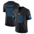 D.Lions #10 Isiah Pacheco Player Black Impact Limited Home Game ROCER Stitched Jerseys