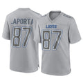 D.Lions #87 Sam LaPorta Player Gray Atmosphere Fashion Home Game ROCER Stitched Jerseys