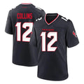 H.Texans #12 Nico Collins Player Navy Team Home Game ROCER Stitched Jerseys