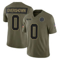 D.Cowboys #0 DeMarvion Overshown Player Olive 2025 Salute to Service Limited Home Game ROCER Stitched Jerseys